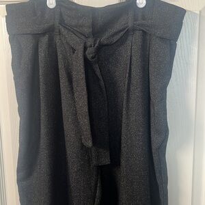 Paper Bag Pants (Black with white flecks)